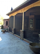 Screened in porch and living area