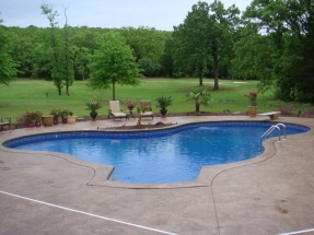 Outdoor living pool Pool hardscape